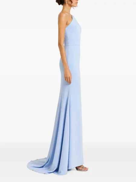 Rochie maxi Solace London cu un umăr gol albastru