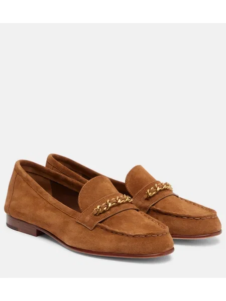 Pantofi loafer Veronica Beard din piele de căprioară maro
