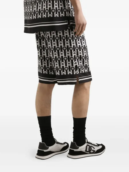 Pantaloni scurți Dolce & Gabbana cu imagine negru