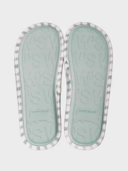 Клетчатые тапочки Women'secret зеленые