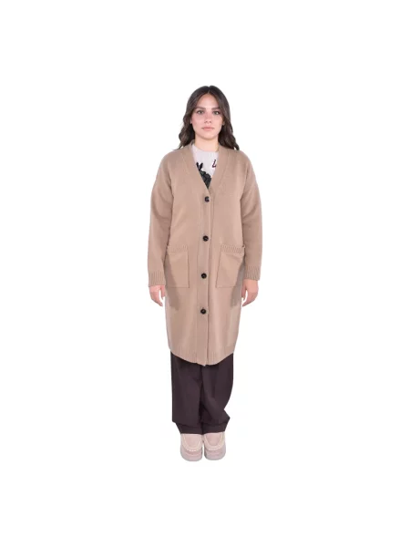 Weekend Max Mara kardigan wełniany GODEZIA lekki beżowy