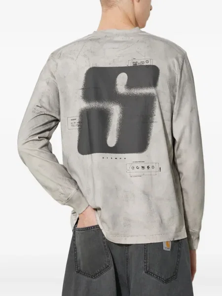 Tricou Stampd cu imagine lung gri