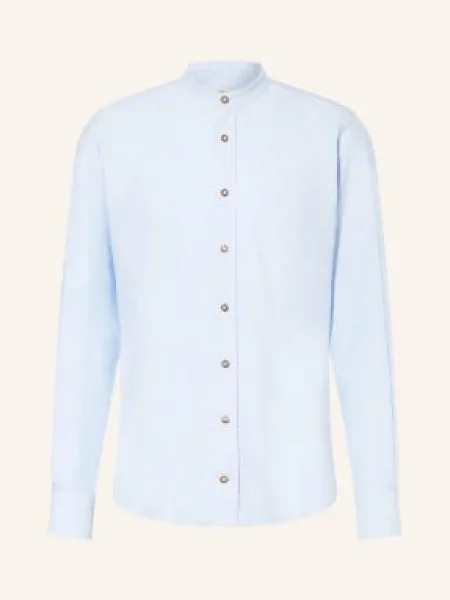 Koszula Do Stroju Ludowego Hansi Slim Fit Ze Stójką blau