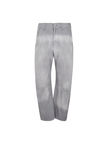 Szerokie jeansy Yohji Yamamoto w grochy szare