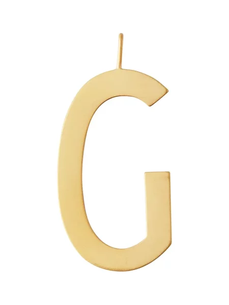 Позлатена сребърна висулка Design Letters