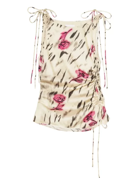 Bluză Ganni cu model floral cu imagine