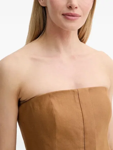 Bluzka A.l.c. bez ramiączek brązowa