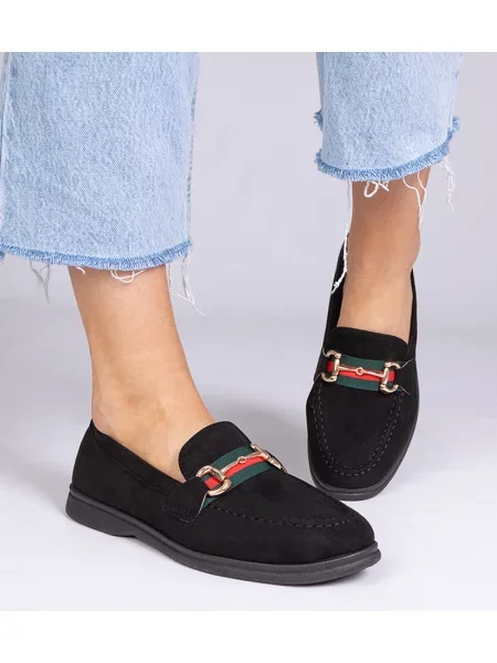 Semišové loafersy Marka Niezdefiniowana čierna
