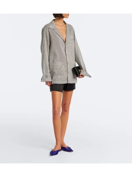 Pantaloni scurți Tom Ford din satin negru