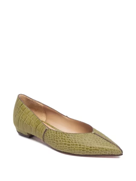 Pantofi cu toc Bernardo de lână fără toc verde