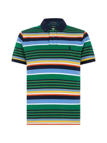 Gulerat tricou polo Polo Ralph Lauren cu dungi verde