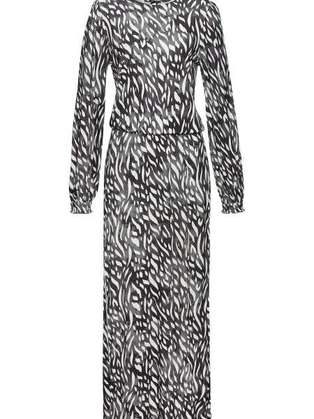 LASCANA Rochie crem / fumuriu albastru