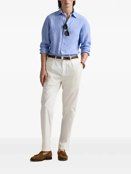 Pletene sportske kratke hlače Polo Ralph Lauren s printom bijela