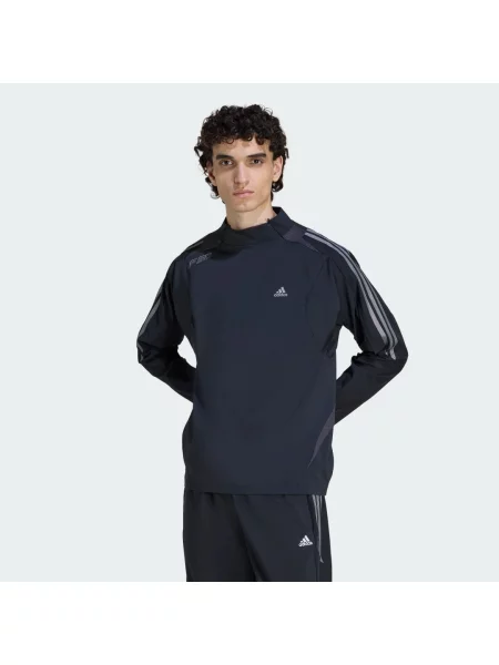 Koszulka sportowa Adidas z długim rękawem z dżerseju czarna