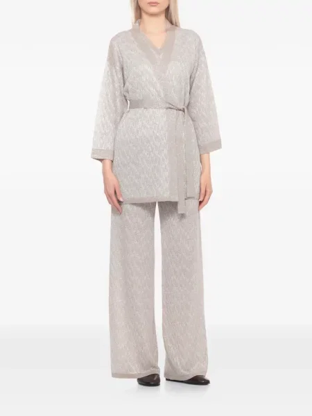 Cu centură cardigan D.exterior gri