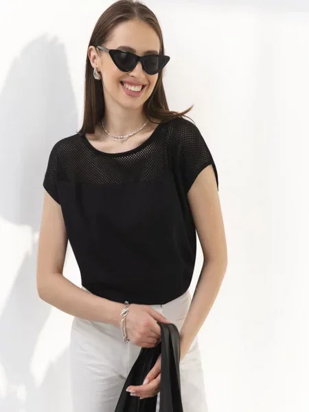 Блуза TrikoBakh текстиль чорний