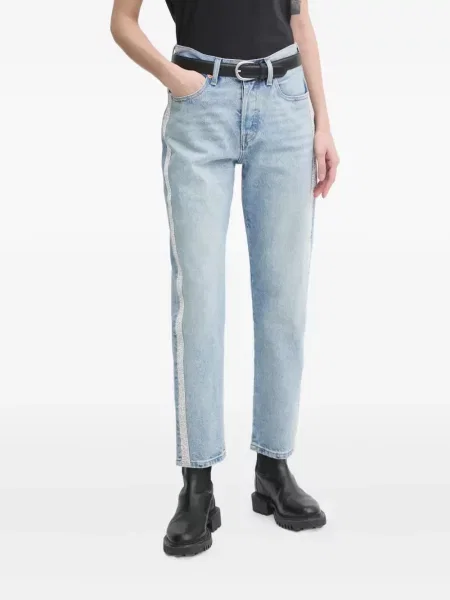 Kožené pruhované džíny Levi's 527 s kapucí modré