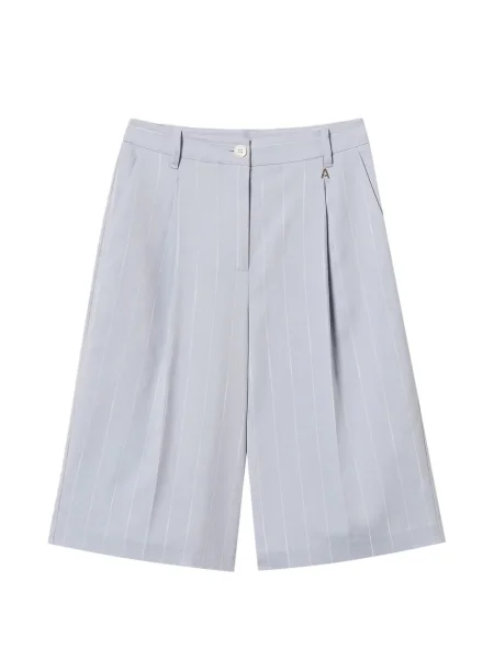 Pantaloni scurți Twinset cu dungi albastru