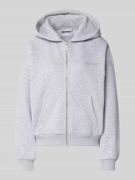 Bluza rozpinana z logo i kieszenią kangurka Review