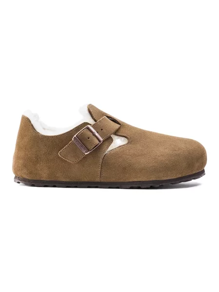 Birkenstock London Shearling LEVE pantofi pentru femei din piele întoarsă
