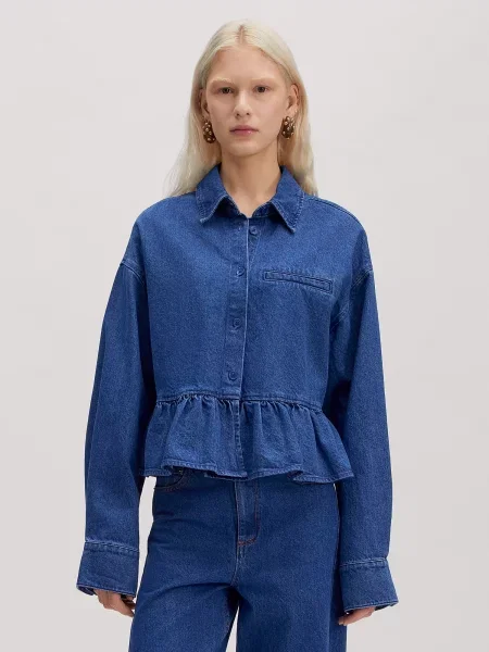 EDITED Bluză Bibi denim albastru