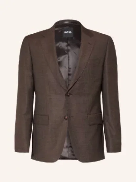 Boss Marynarka Garniturowa Huge Slim Fit braun brązowa