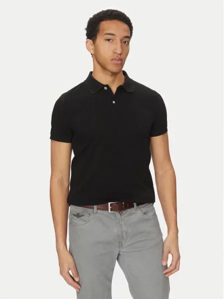 Geox Polo majica Regular Fit črna