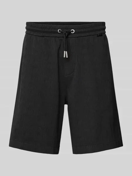 Szorty z dzianiny dresowej o kroju regular fit z detalem z logo Ck Calvin Klein czarne
