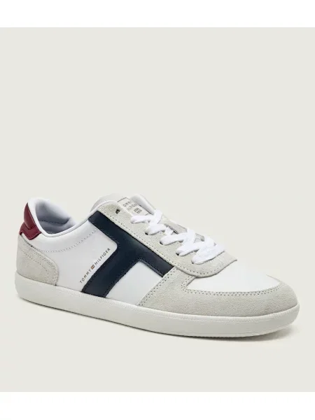 Tommy Hilfiger Teniși din piele Tribeca | piele întoarsă alb