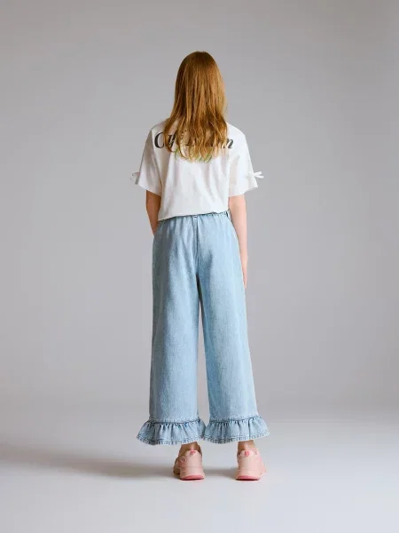 Reserved Джинси super wide leg синій