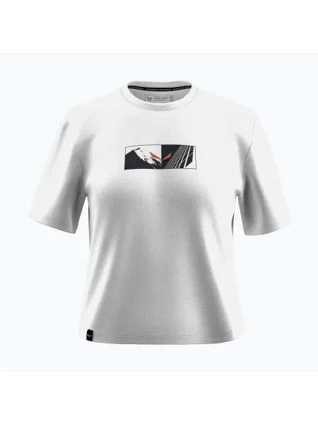 Tricou pentru femei Salewa Eagle Hybrid Loose optical alb