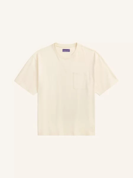 Ralph Lauren Purple Label Tričko krémová fialové