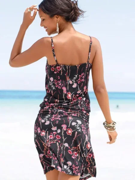 LASCANA Rochie de vară mov vânătă / mov deschis / zmeură roz