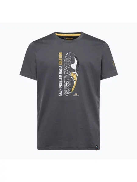 Tričko La Sportiva Solution carbon/yellow šedé