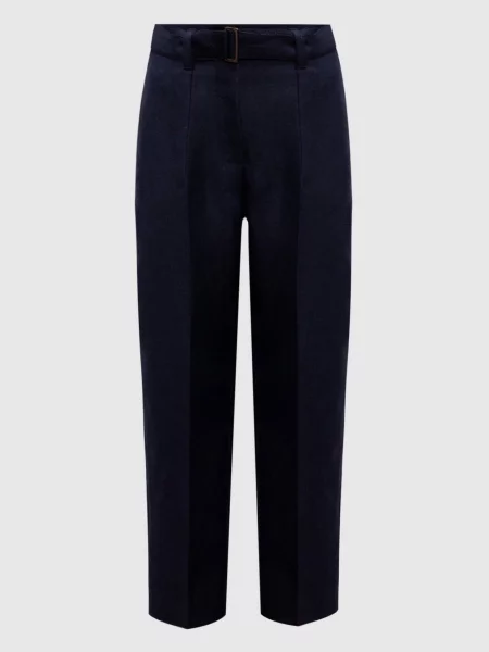 Льняные брюки Brunello Cucinelli синие
