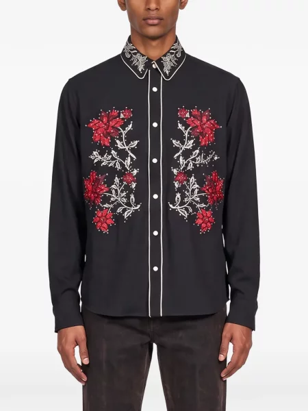 Cămașă Amiri cu model floral negru