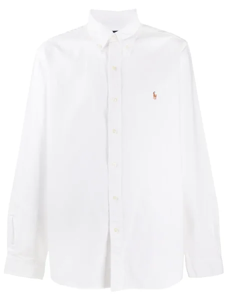Cămașă Polo Ralph Lauren cu broderie alb