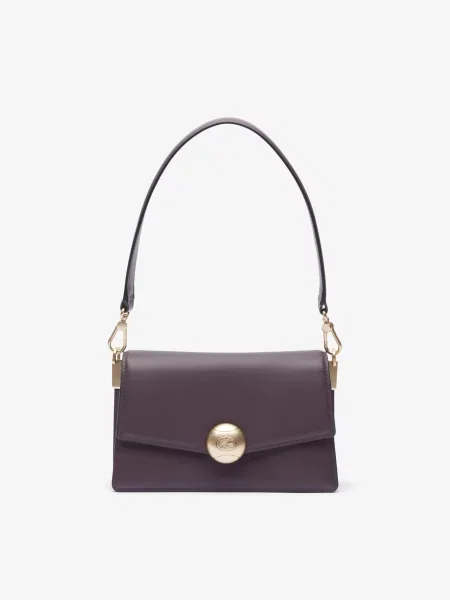 Кожаная сумка Lacoste бордовая