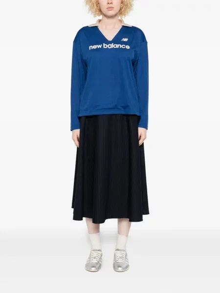 Sutien New Balance cu broderie din satin alb