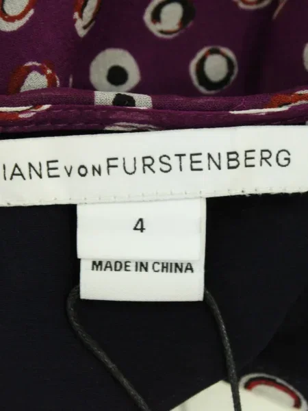 Мини рокля Dvf Diane Von Furstenberg с принт виолетово