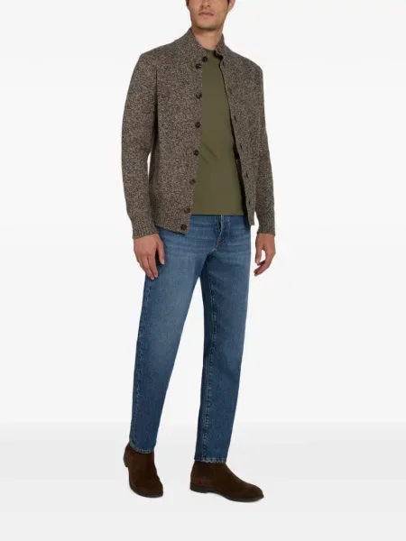 Cardigan Zanone de lână maro