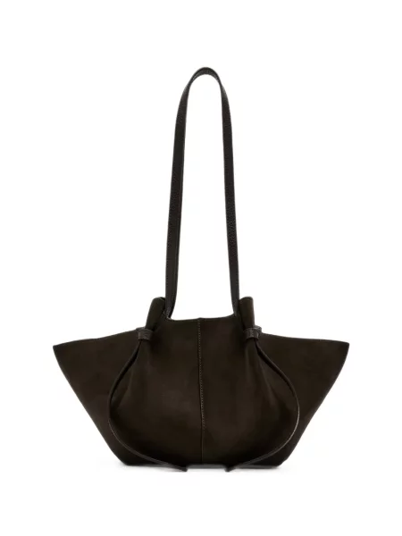 Geantă shopper Yuzefi din piele de căprioară maro