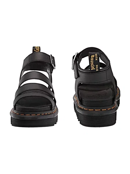Trampki Dr. Martens skórzane na platformie czarne