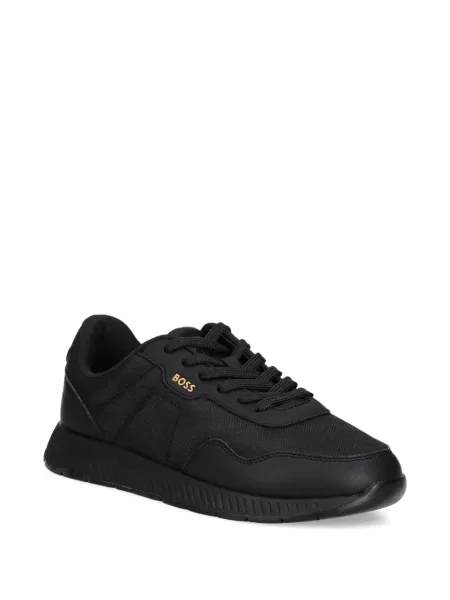 Sneakerși Boss cu șireturi din dantelă negru
