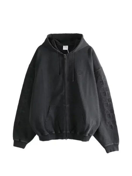Hanorac cu glugă Vetements cu glugă negru
