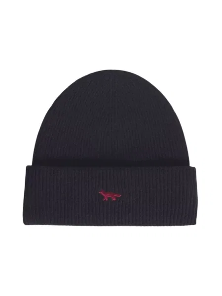 Czapka Maison Kitsune wełniana niebieska