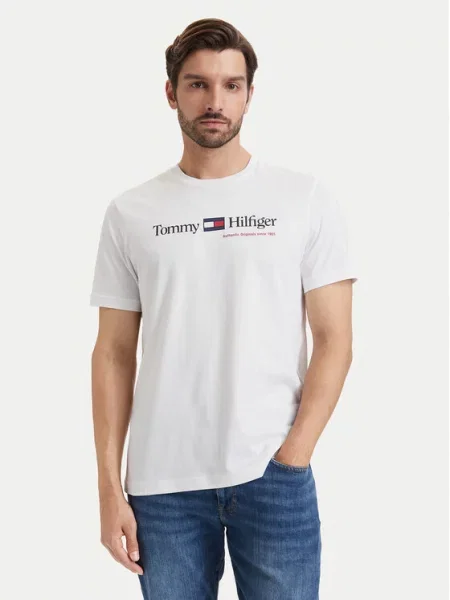 Tommy Hilfiger Tricou Brand Love alb