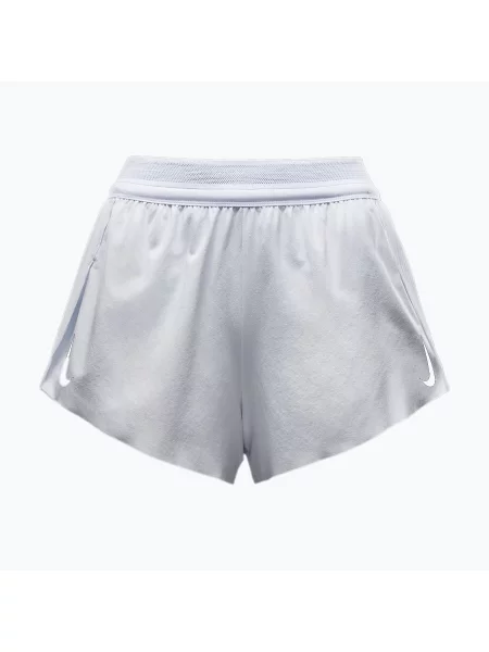 Pantaloni scurți de alergare pentru femei Nike AeroSwift Dri-Fit ADV Mid-Rise 3" white/black alb
