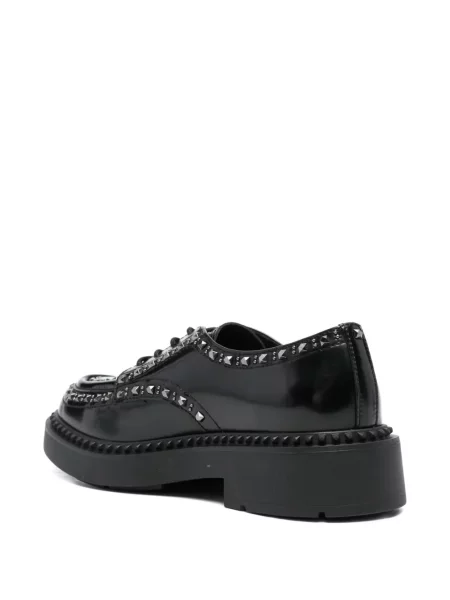 Pantofi derby Ash din piele cu tepi negru