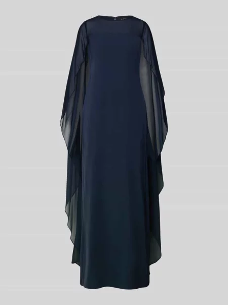 Sukienka wieczorowa z szerokimi rękawami model ‘LAVATI’ Lauren Ralph Lauren granatowa